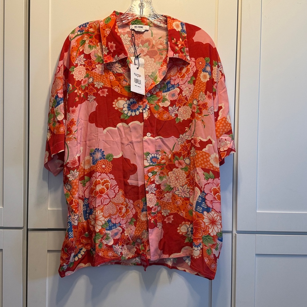 🌺 NWT Re/Done Scarlett floral blouse